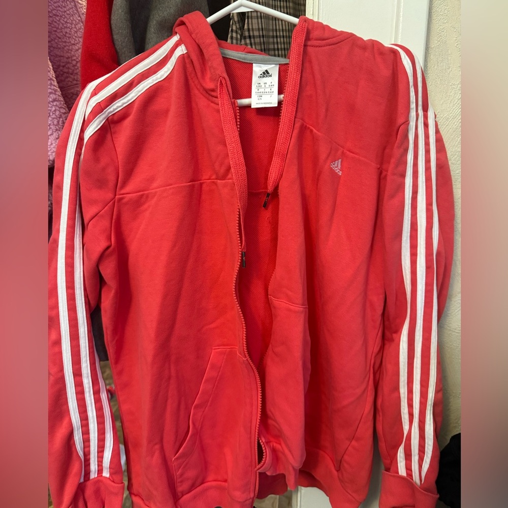 Adidas Coral zip up  Hoodie